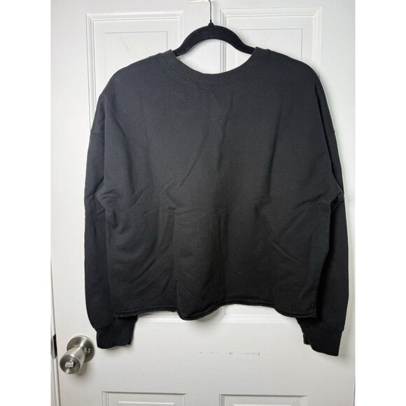 Yellowstone Dutton Ranch Cropped Sweatshirt Womens Large Black Long Sleeve - Picture 6 of 9